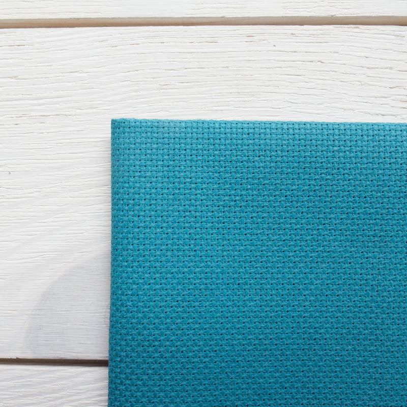 Aida Cross Stitch Fabric - Riviera Aqua (14 ct) – Snuggly Monkey