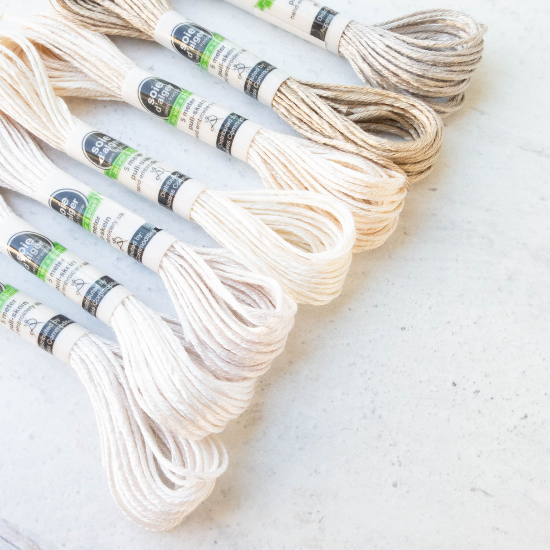 Soie d'Alger Silk Embroidery Thread - Light Neutrals