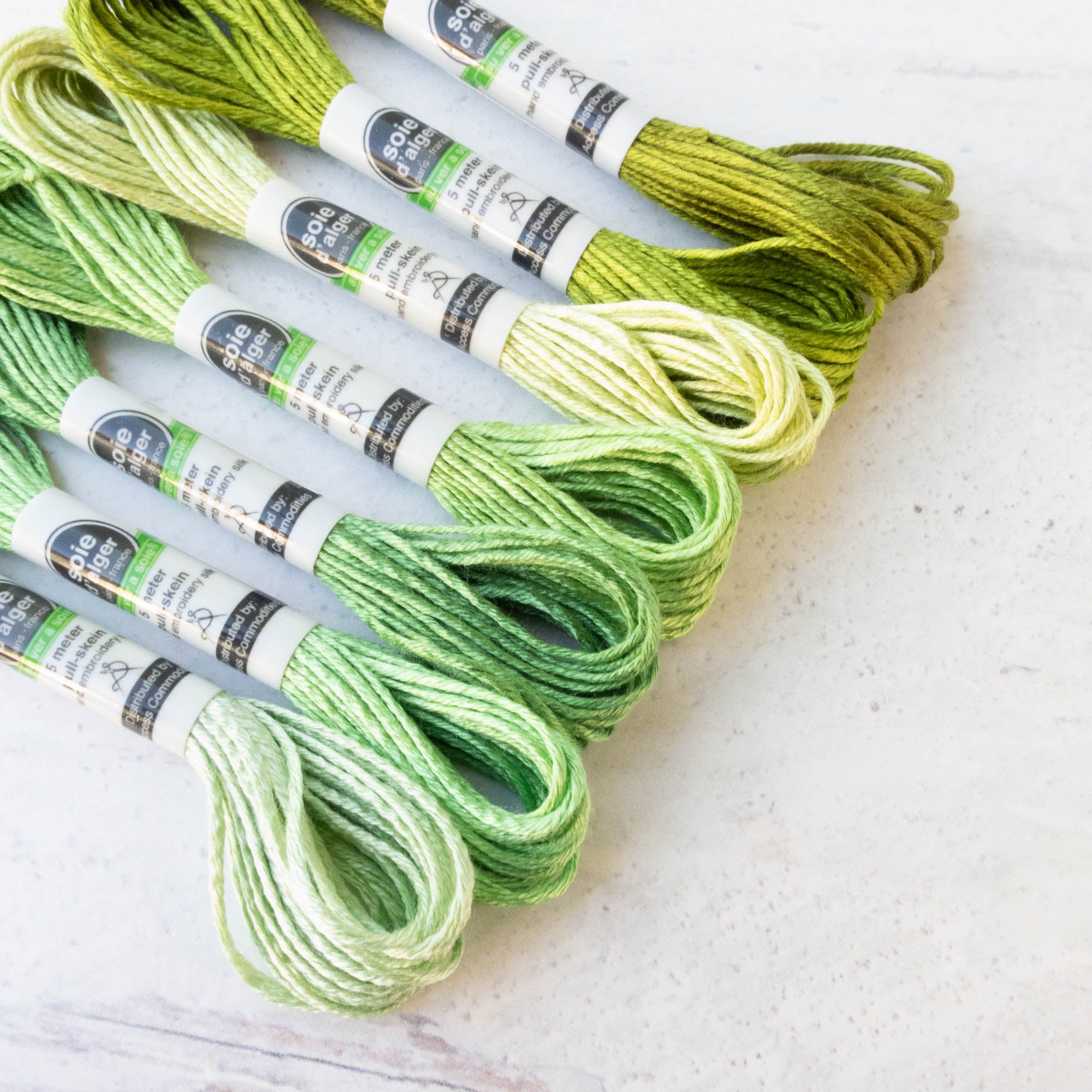 Soie d'Alger Silk Embroidery Thread -Greens – Snuggly Monkey
