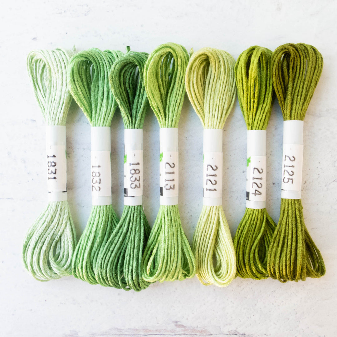 Soie d'Alger Silk Embroidery Thread -Greens