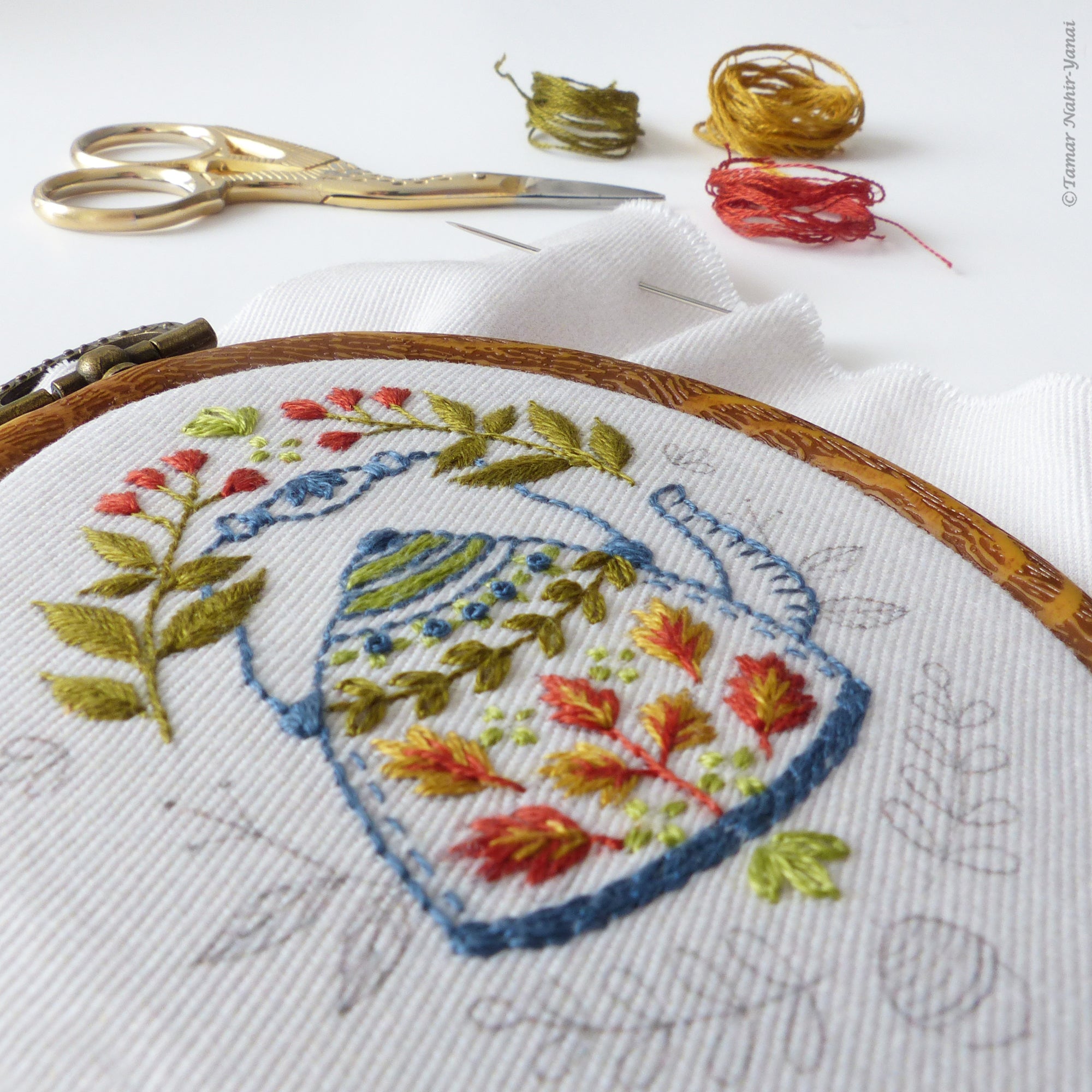 Autumn Kettle Embroidery Kit – Snuggly Monkey
