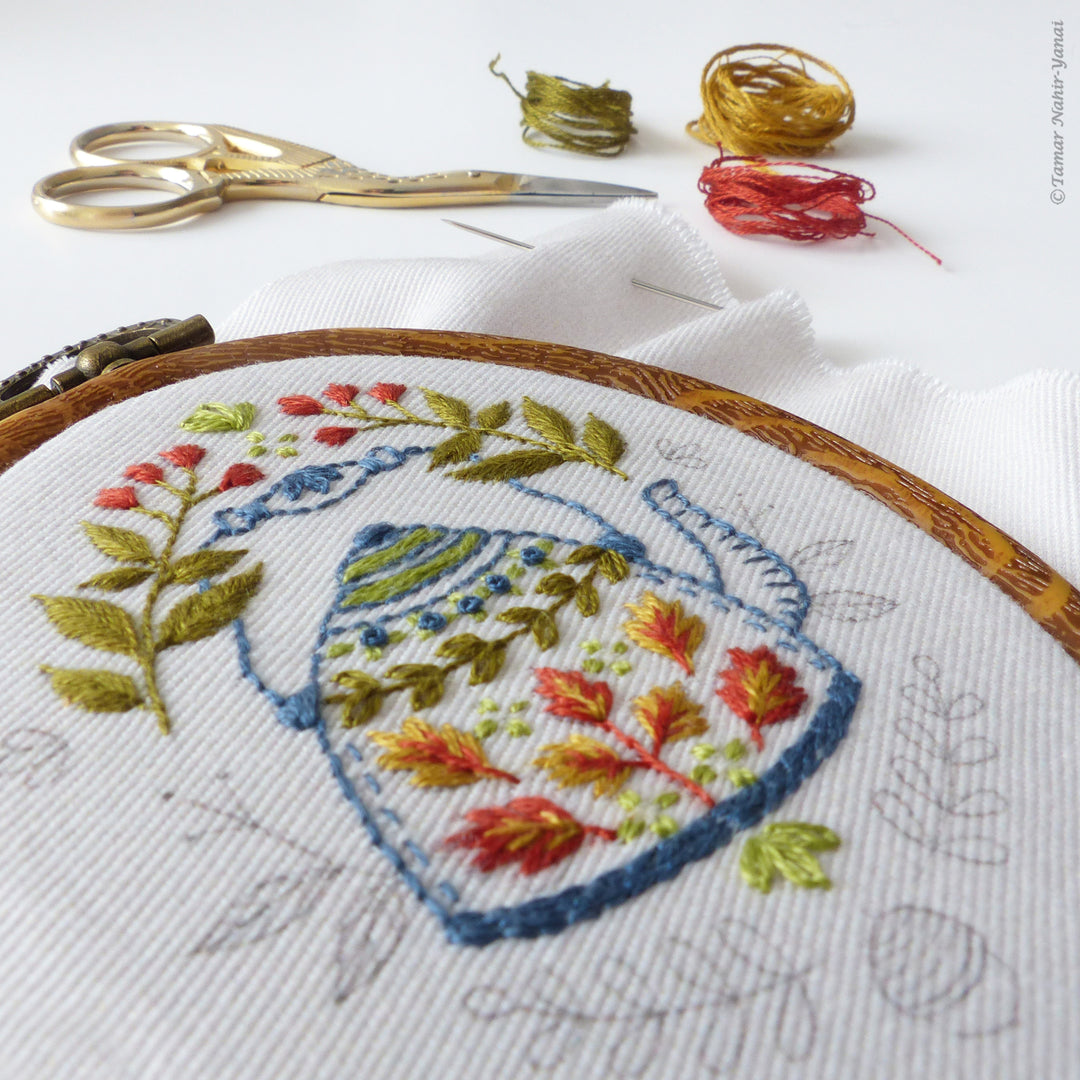 Autumn Kettle Embroidery Kit