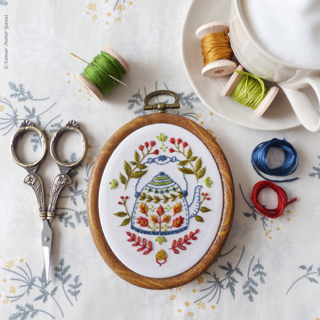 Autumn Kettle Embroidery Kit