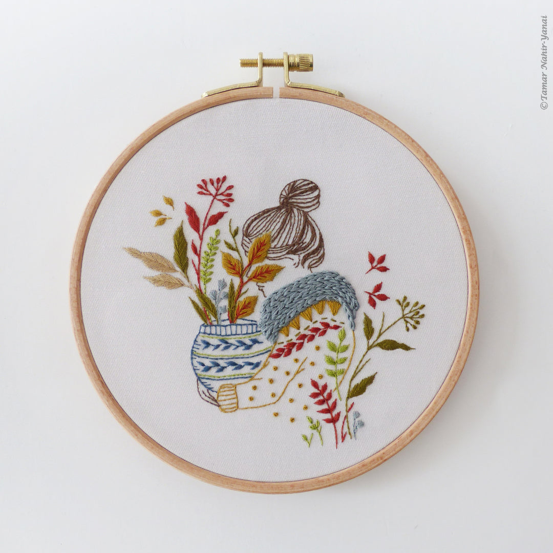 Autumn Lady Embroidery Kit – Snuggly Monkey