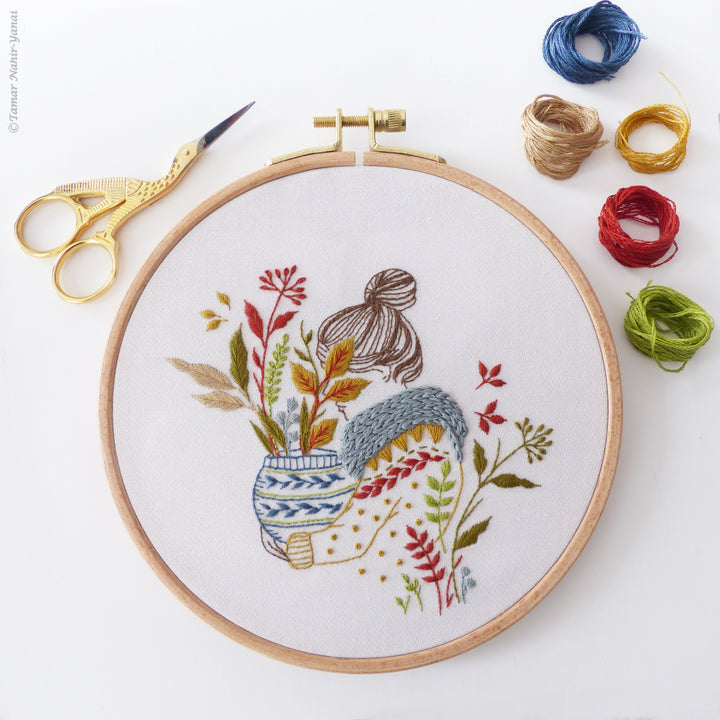 Autumn Lady Embroidery Kit