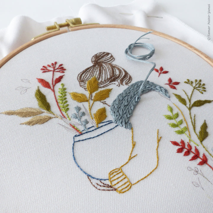 Autumn Lady Embroidery Kit