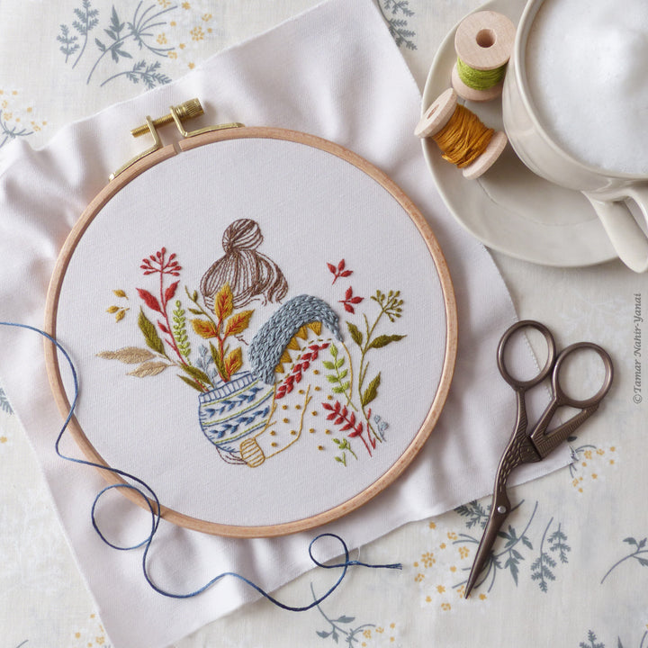 Autumn Lady Embroidery Kit