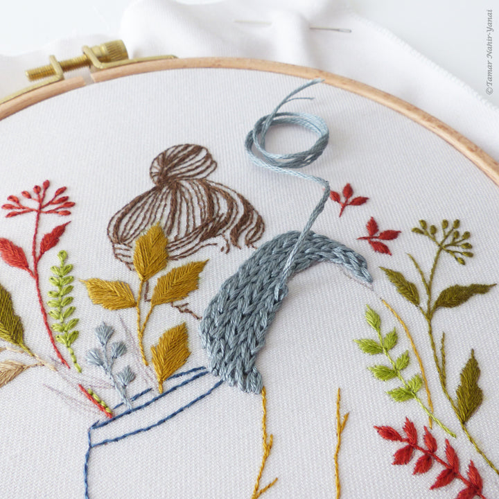 Autumn Lady Embroidery Kit