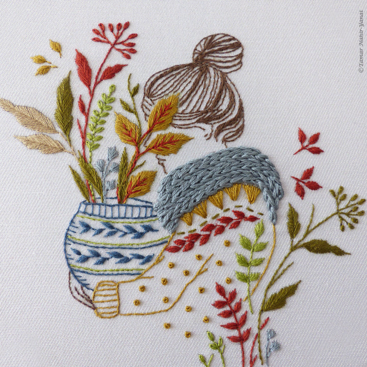 Autumn Lady Embroidery Kit