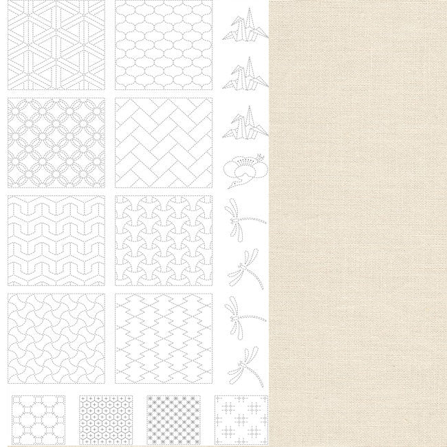 Large Pre-Stenciled Sashiko Panel No. 2