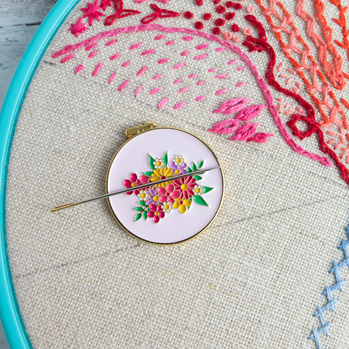 Embroidery Hoop Enamel Needle Minder