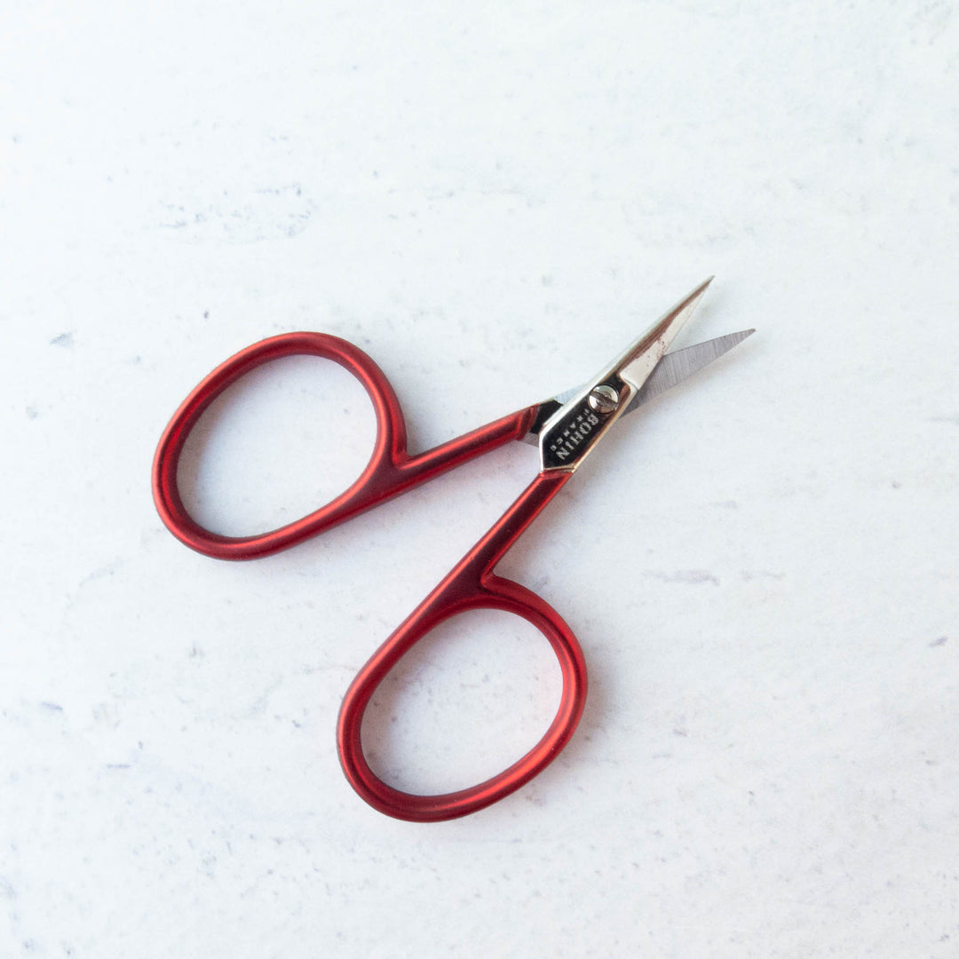 Mini Red Soft Touch Embroidery Scissors