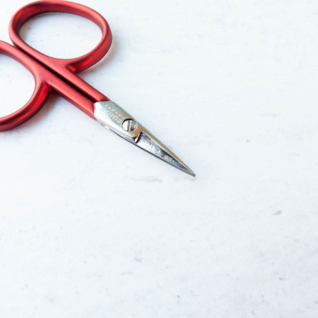 Mini Red Soft Touch Embroidery Scissors
