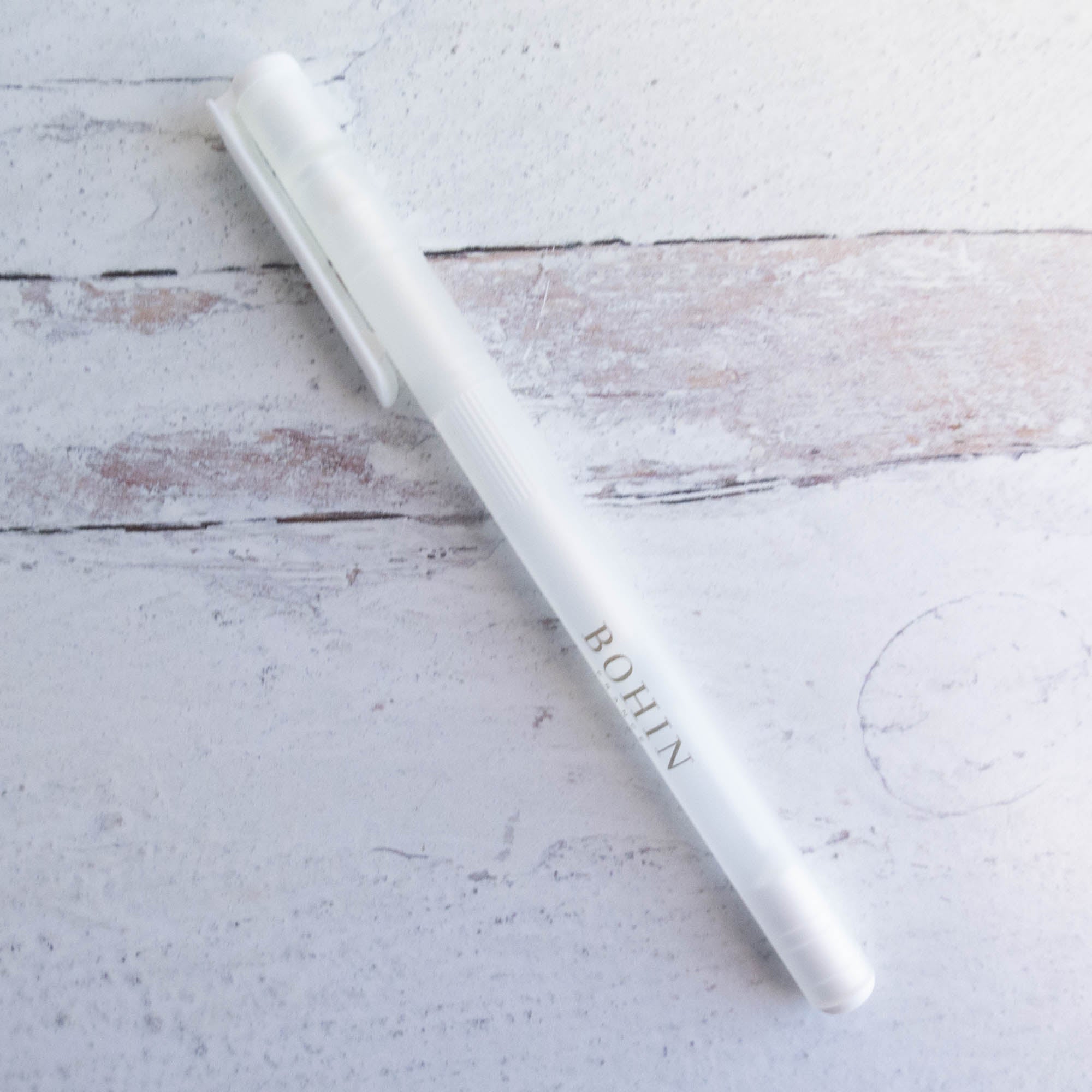 Bohin Water-Erasable Marking Pen, White