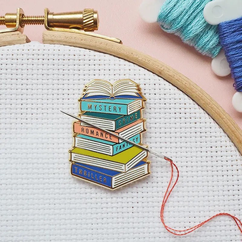 Magnetic Enamel Needle Minder - Book Lover