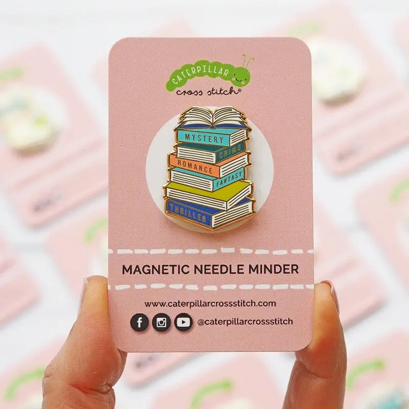 Magnetic Enamel Needle Minder - Book Lover