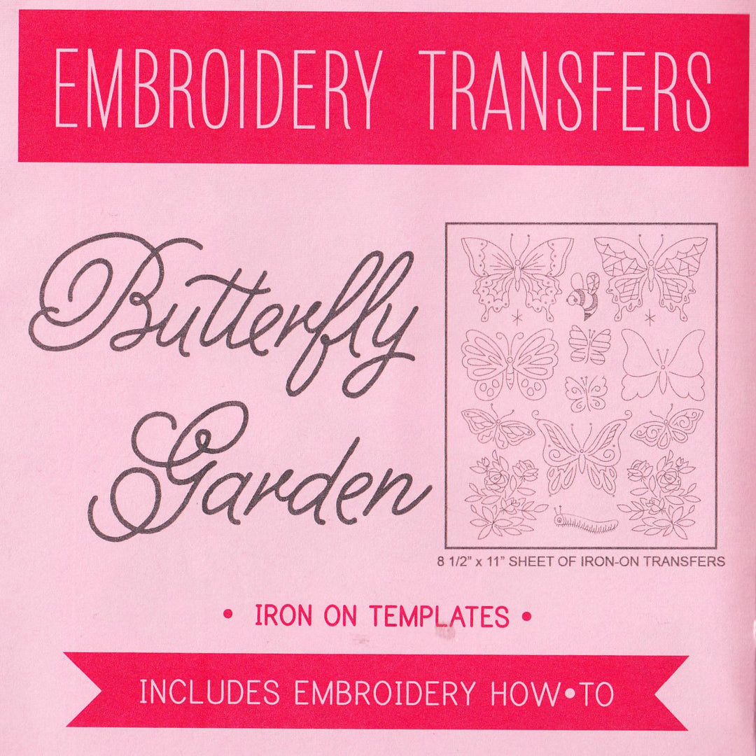 Butterly Garden Embroidery Pattern | Sublime Stitching Patterns - Snuggly Monkey
