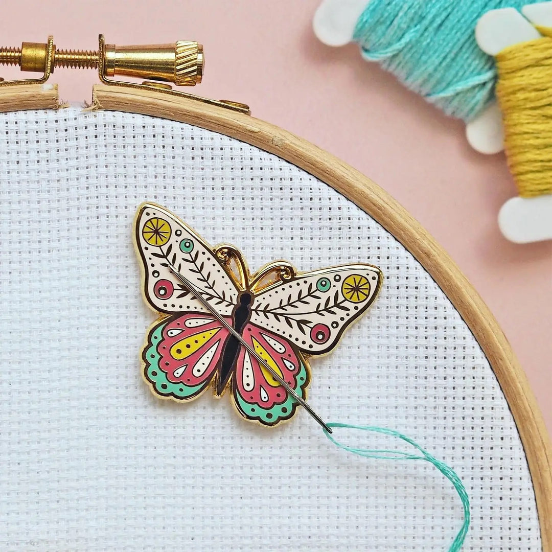 Magnetic Enamel Needle Minder - Butterfly