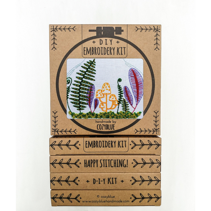 Cozyblue Summer Terrarium Embroidery Kit Embroidery Kit - Snuggly Monkey