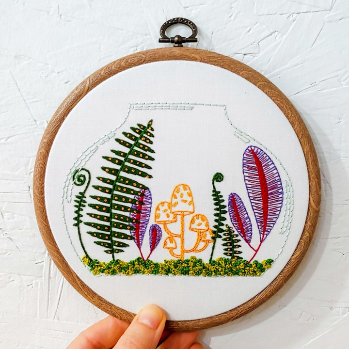 Cozyblue Summer Terrarium Embroidery Kit Embroidery Kit - Snuggly Monkey