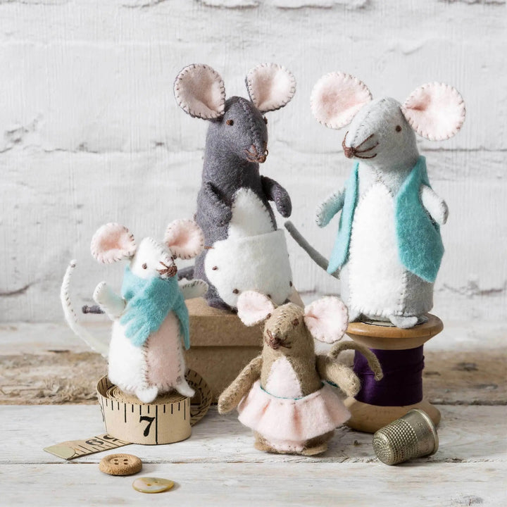 Mouse Family Felt Embroidery Craft Kit