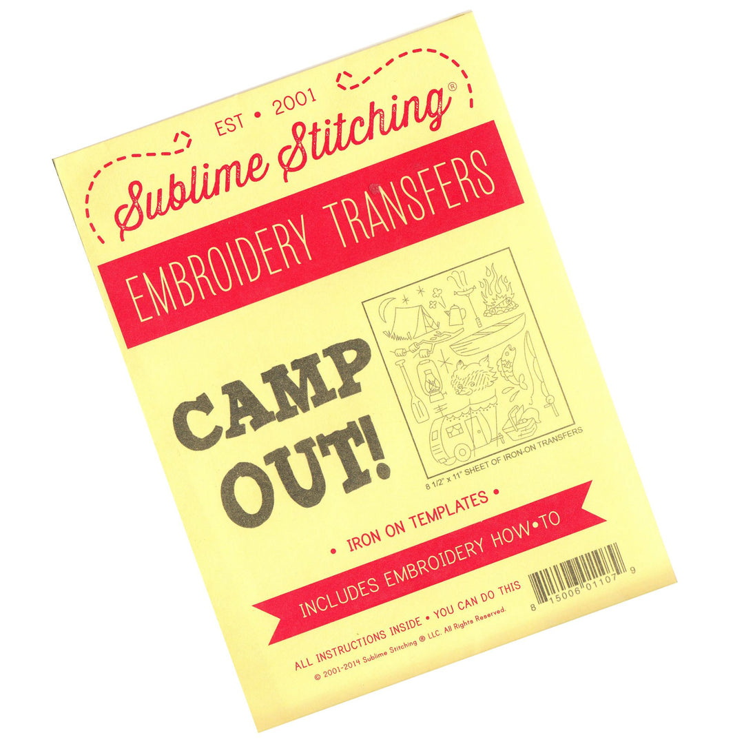 Camp Out Embroidery Pattern from Sublime Stitching Patterns - Snuggly Monkey