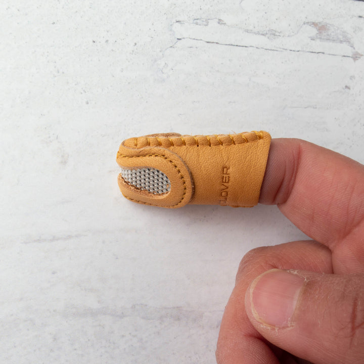 Double Sided Leather Thimble with Metal Tip