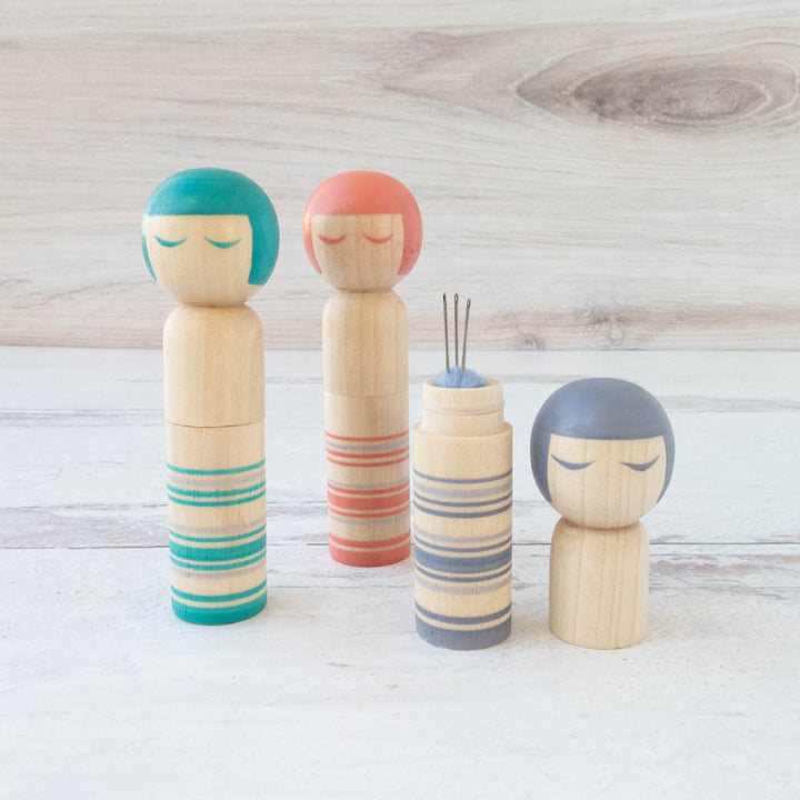 Wooden Kokeshi Doll Pin Cushion