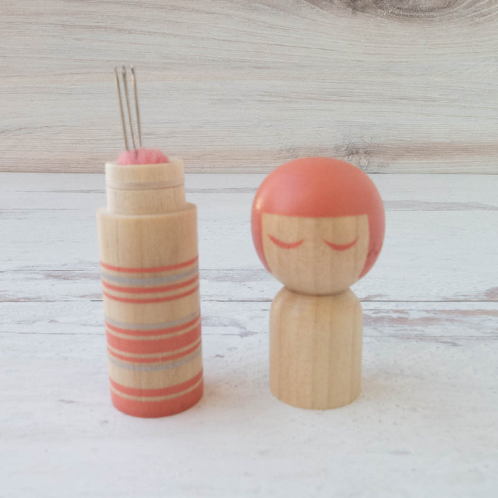 Wooden Kokeshi Doll Pin Cushion