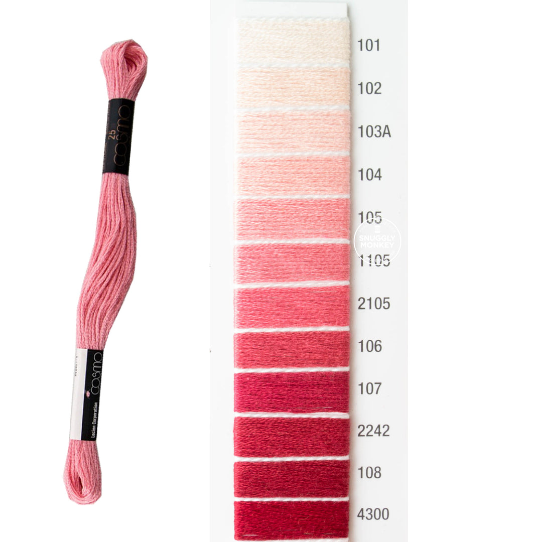 Cosmo Embroidery Floss - Reds (No. 101-4300)