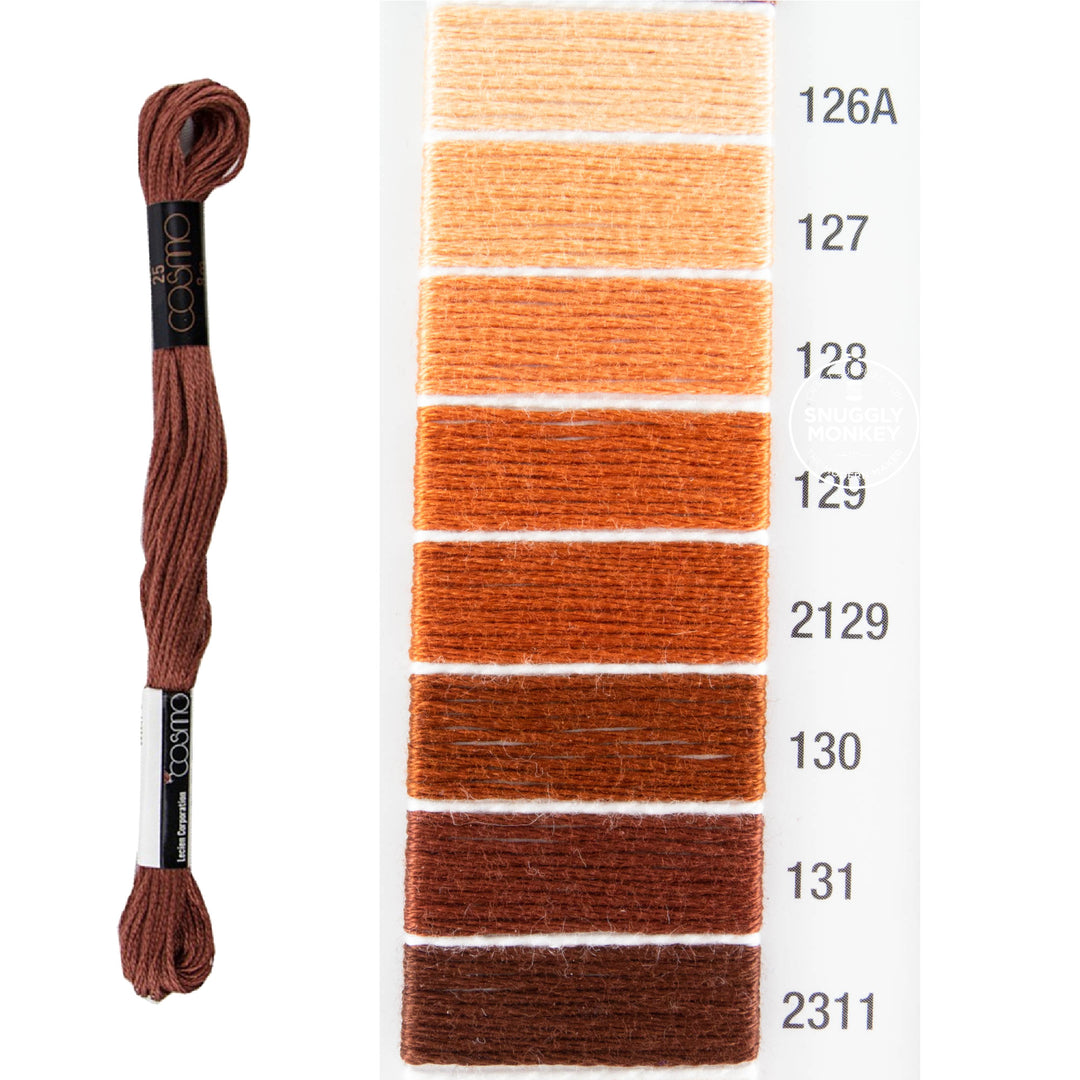 Cosmo Embroidery Floss - Brown (No. 126-2311)