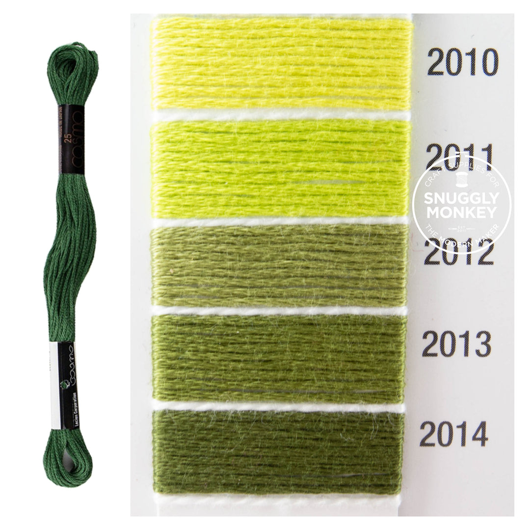 Cosmo Embroidery Floss - Green (No. 2010-2014)