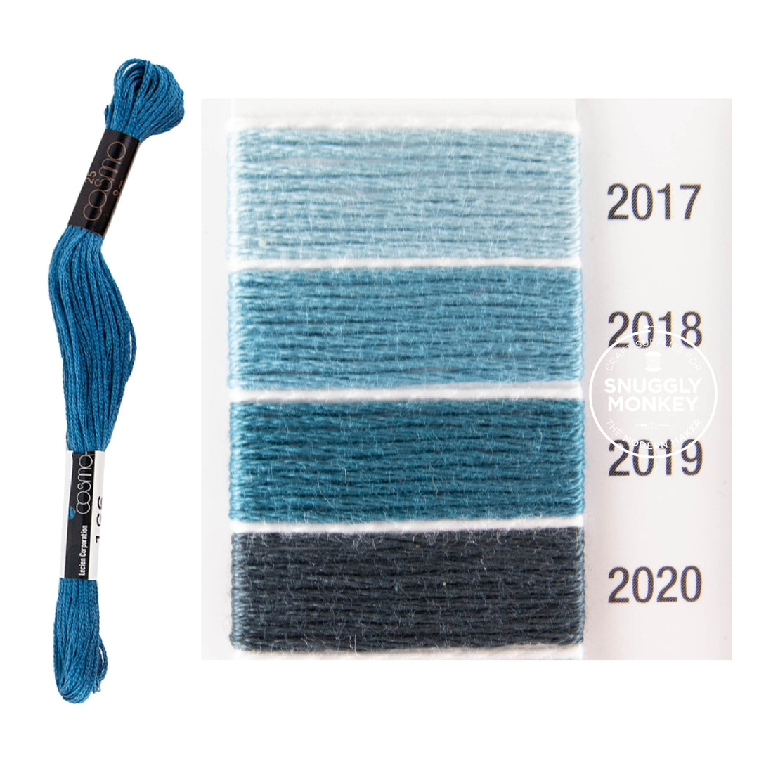 Cosmo Embroidery Floss - Blue (No. 2017-2020)