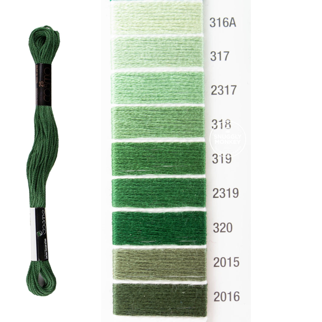 Cosmo Embroidery Floss - Green (No. 316-2016)