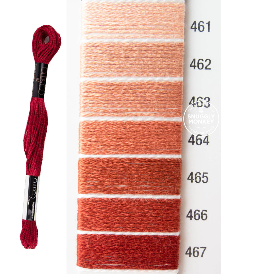 Cosmo Embroidery Floss - Orange (No. 461-467)