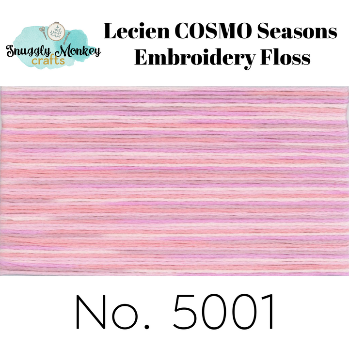 COSMO Seasons Variegated Embroidery Floss - 5001, 5002, 5003, 5004, 5005 Floss - Snuggly Monkey