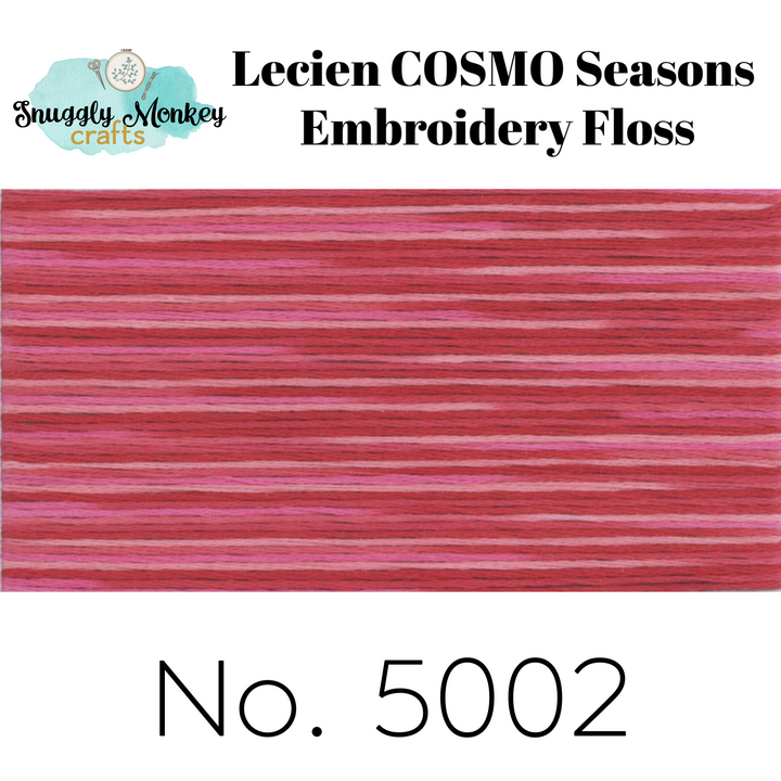 COSMO Seasons Variegated Embroidery Floss - 5001, 5002, 5003, 5004, 5005 Floss - Snuggly Monkey