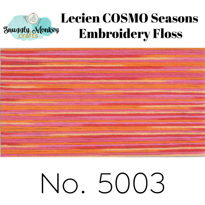 COSMO Seasons Variegated Embroidery Floss - 5001, 5002, 5003, 5004, 5005 Floss - Snuggly Monkey