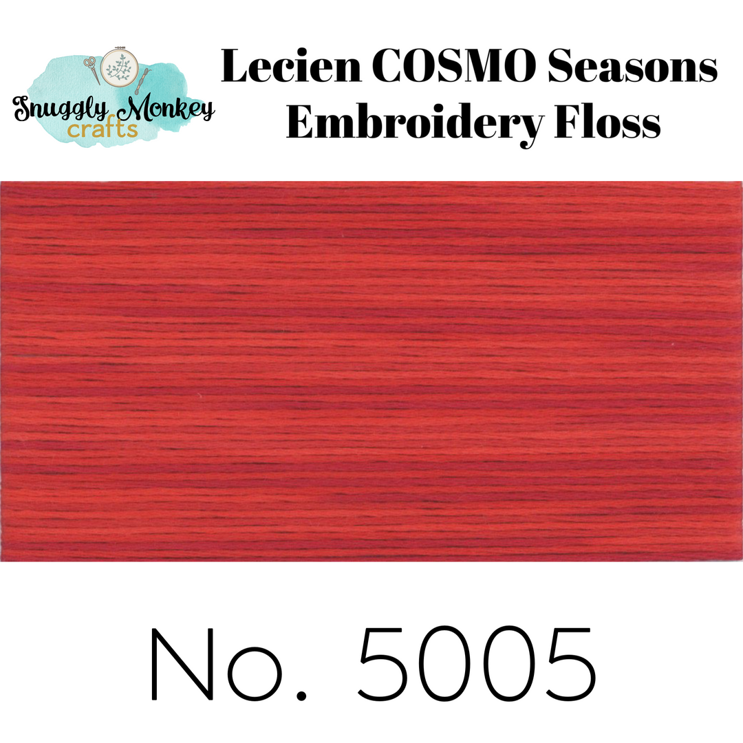 COSMO Seasons Variegated Embroidery Floss - 5001, 5002, 5003, 5004, 5005 Floss - Snuggly Monkey