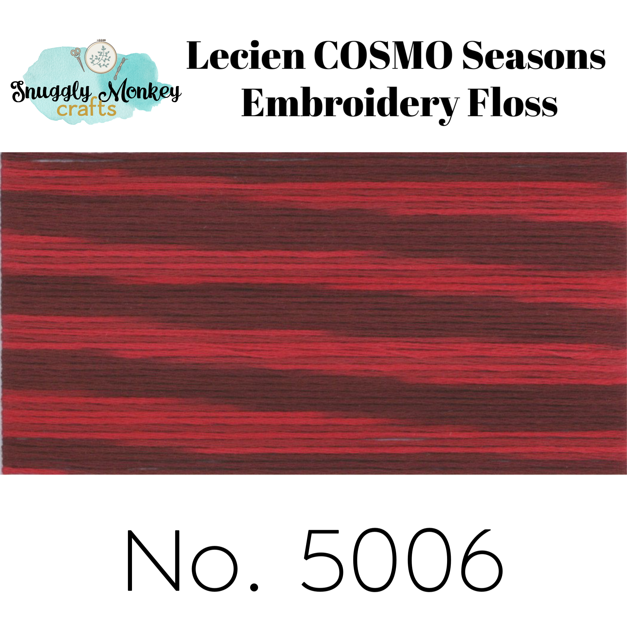 Lecien Cosmo Seasons Stickgarn – 6-strängig, Dunkelviolett/Blau, 8 Meter, ägyptische Baumwolle, Farbecht, Für Handarbeit & Freundschaftsbänder