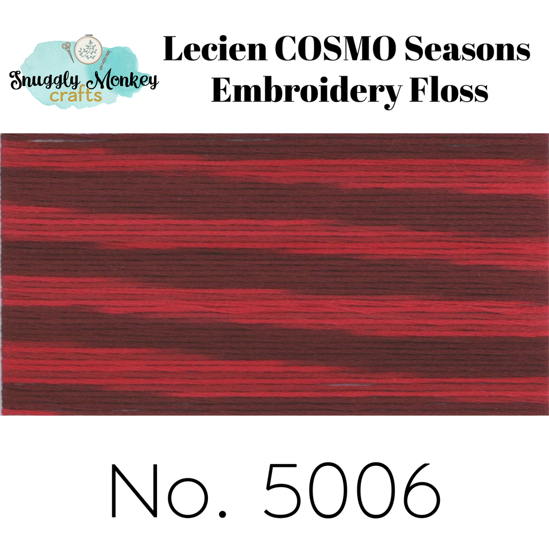 COSMO Seasons Variegated Embroidery Floss - 5006, 5007, 5008, 5009, 5010 Floss - Snuggly Monkey