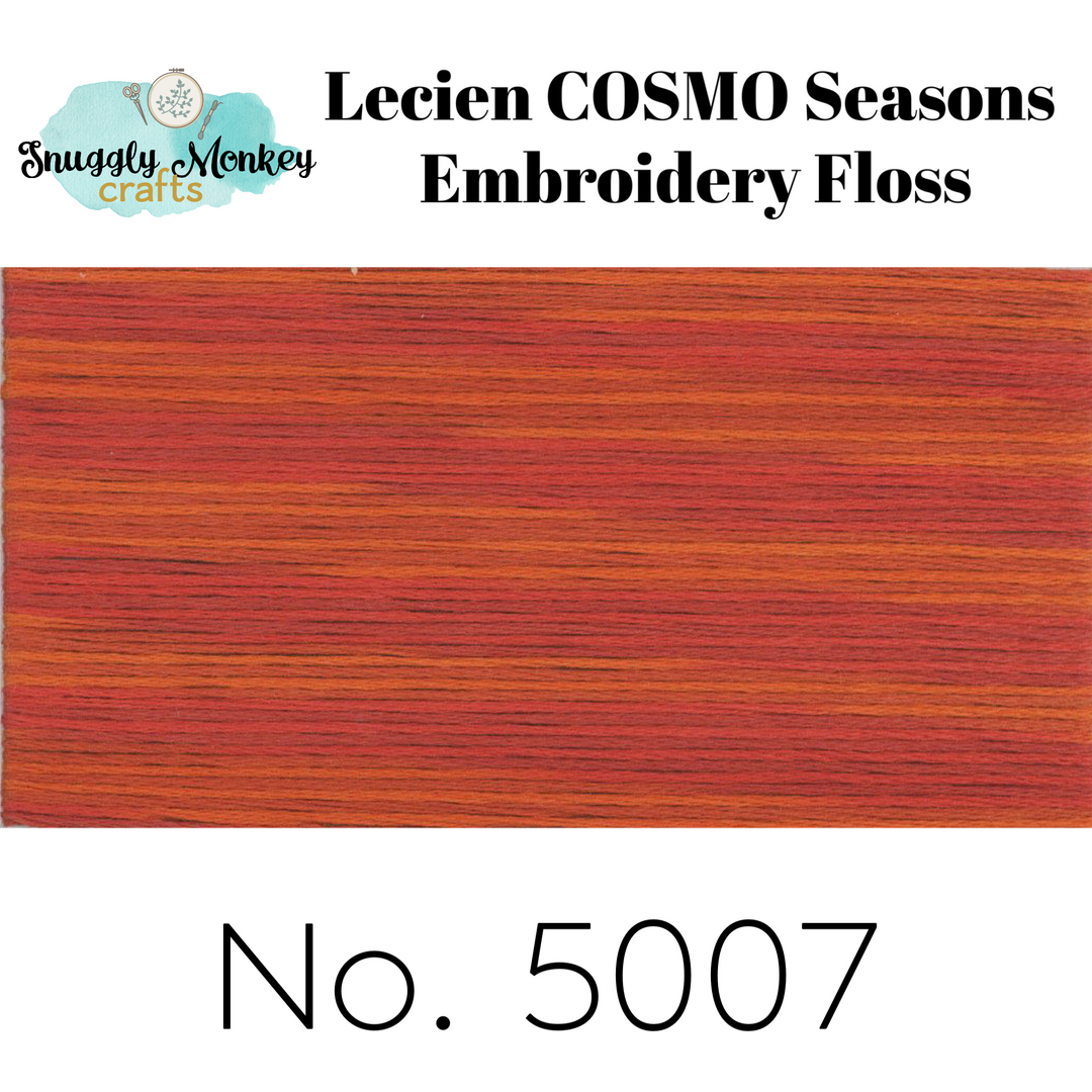 COSMO Seasons Variegated Embroidery Floss - 5006, 5007, 5008, 5009, 5010 Floss - Snuggly Monkey