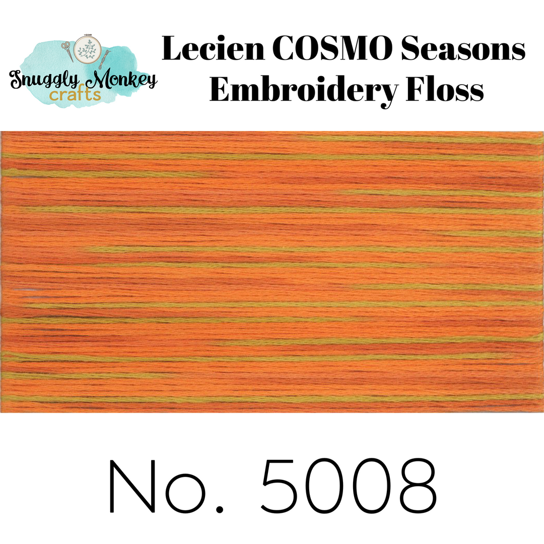 COSMO Seasons Variegated Embroidery Floss - 5006, 5007, 5008, 5009, 5010 Floss - Snuggly Monkey