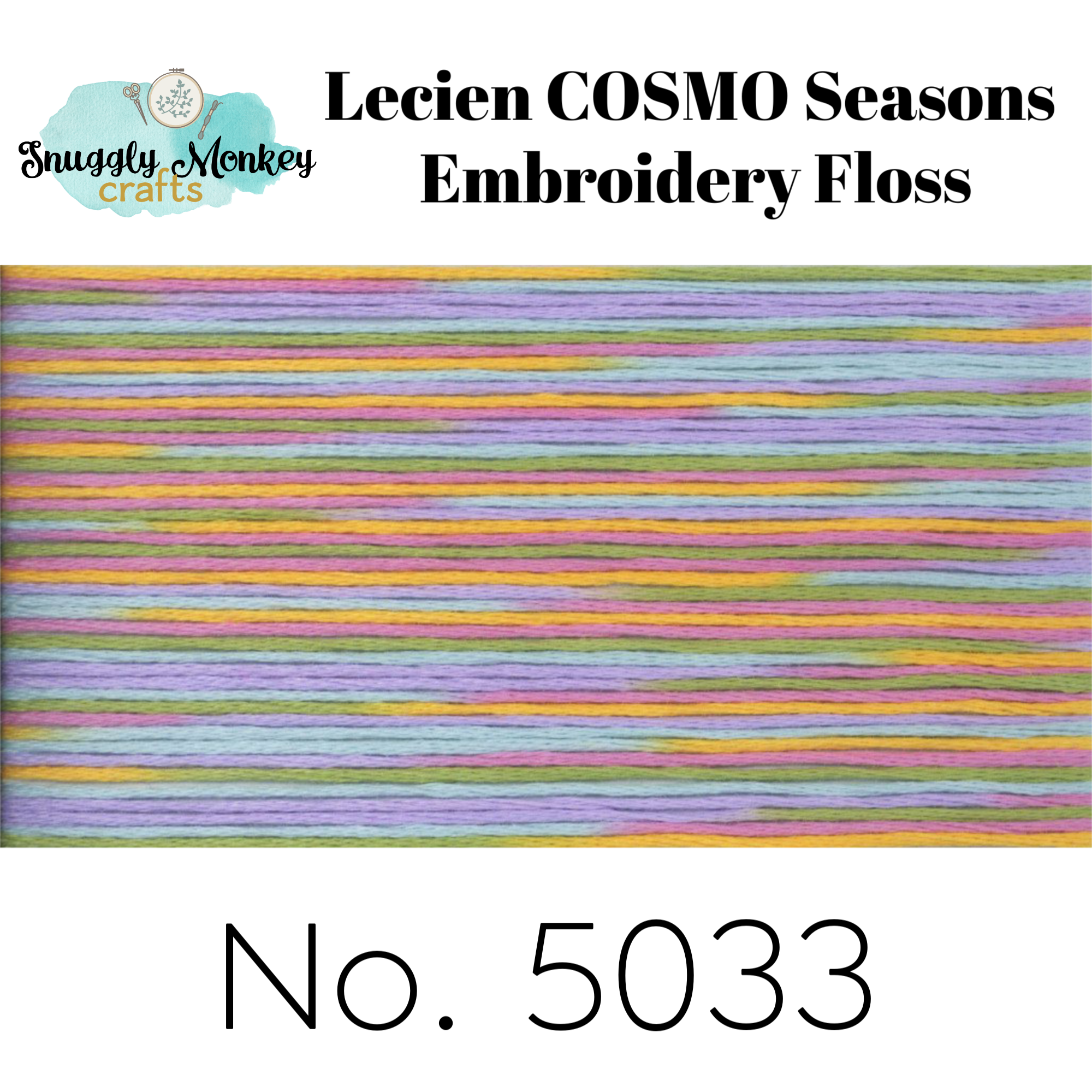 Lecien Japan Cosmo Seasons Stickgarn – Grün, 100% Baumwolle