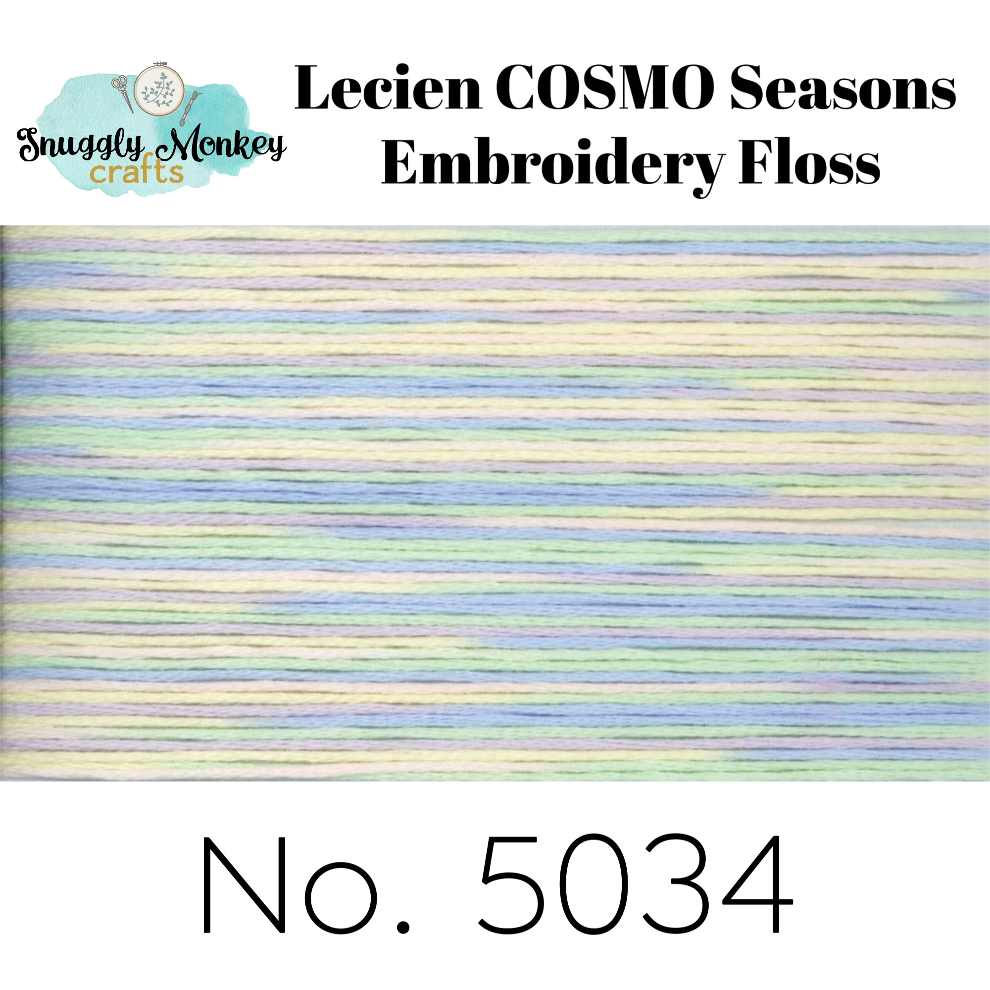 Lecien Japan Cosmo Seasons Stickgarn – Grün, 100% Baumwolle