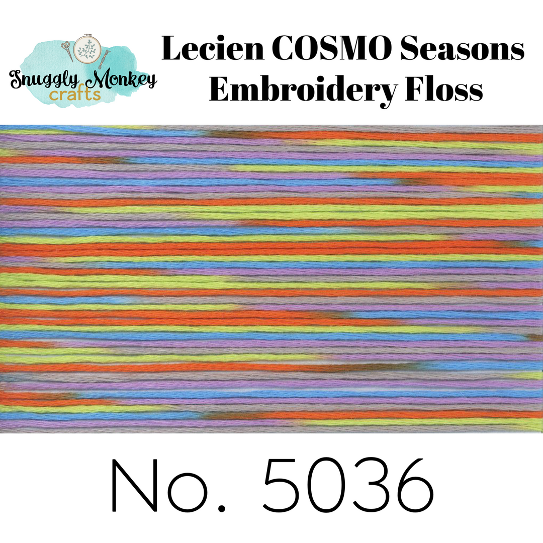 COSMO Seasons Variegated Embroidery Floss - 5036, 5037, 5038, 5039, 5040 Floss - Snuggly Monkey