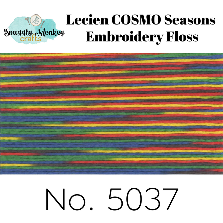 COSMO Seasons Variegated Embroidery Floss - 5036, 5037, 5038, 5039, 5040 Floss - Snuggly Monkey