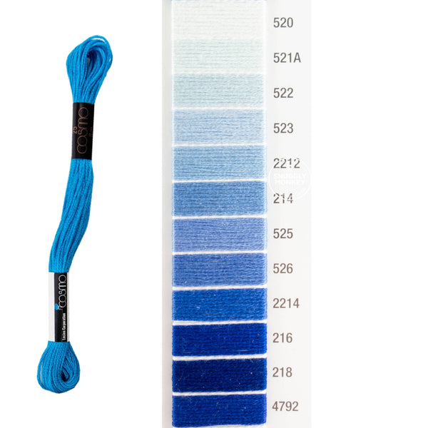 Cosmo Embroidery Floss - Blue (No. 520-4792) – Snuggly Monkey