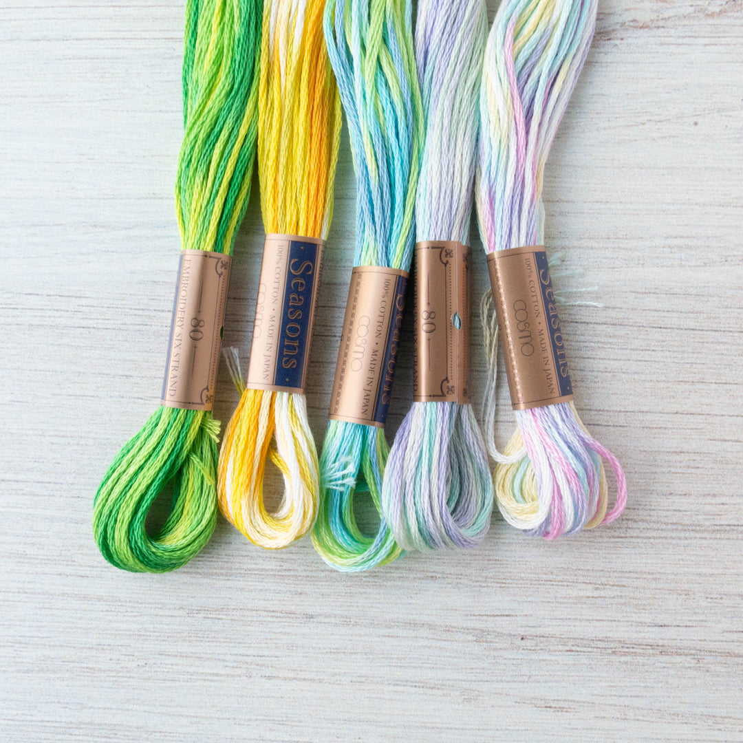 COSMO Seasons Variegated Embroidery Floss - 9001, 9002, 9003, 9004, 9005 Floss - Snuggly Monkey