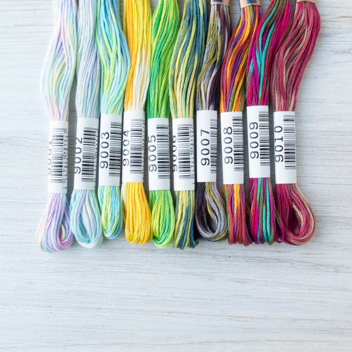 Cosmo Seasons Variegated Embroidery Floss Set - 9000 Series Collection I Floss - Snuggly Monkey